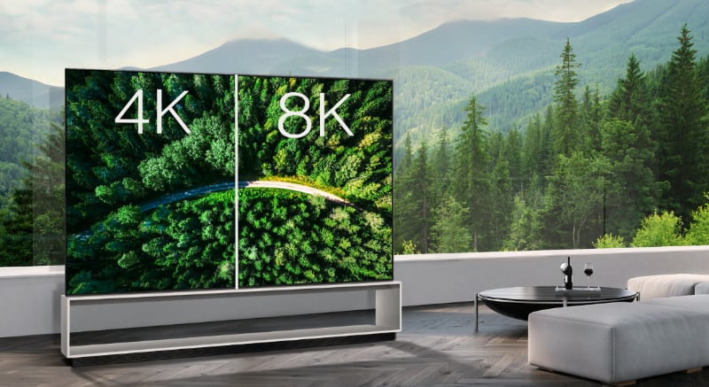 تفاوت رزولوشن 4K و 8K